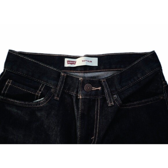 Levis 511 Dark Wash Jeans 27x27 sz 14 Regular Womens - Picture 2 of 7